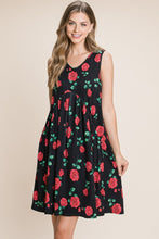 Load image into Gallery viewer, BOMBOM Floral Ruched Tank Dress
