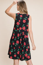 Load image into Gallery viewer, BOMBOM Floral Ruched Tank Dress
