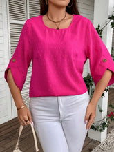 Load image into Gallery viewer, Swiss Dot Round Neck Blouse
