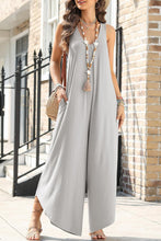 Load image into Gallery viewer, Pocketed Scoop Neck Wide Leg Jumpsuit
