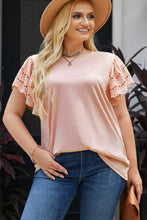 Load image into Gallery viewer, Plus Size Butterfly Sleeve Round Neck Top (Available in 2 Colors)
