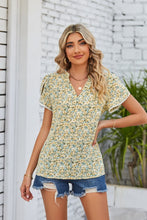 Load image into Gallery viewer, Floral Notched Neck Blouse (5 Colors Available)
