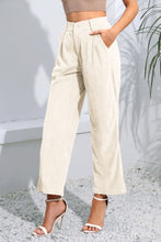Load image into Gallery viewer, Buttoned  Straight Hem Long Pants (2 Colors Available)
