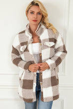 Load image into Gallery viewer, Plaid Button Down Coat with Pockets
