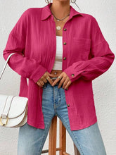 Load image into Gallery viewer, Textured Drop Shoulder Shirt Jacket (Available in 6 Colors)
