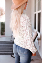 Load image into Gallery viewer, Leopard Round Neck Balloon Sleeve Blouse
