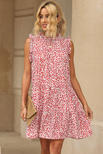 Load image into Gallery viewer, Printed Ruffled Sleeveless Tiered Dress
