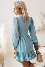 Load image into Gallery viewer, Smocked Tied Balloon Sleeve Mini Dress (3 Colors Available)
