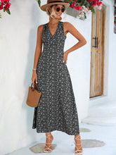 Load image into Gallery viewer, Printed Open Back Sleeveless Maxi Dress (Available in Black and Green)
