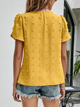 Load image into Gallery viewer, Swiss Dot Round Neck Petal Sleeve Top (5 Colors Available)
