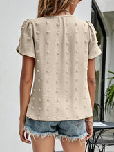 Load image into Gallery viewer, Swiss Dot Round Neck Petal Sleeve Top (5 Colors Available)
