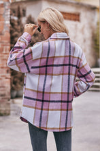 Load image into Gallery viewer, Plaid Long Sleeve Shirt Jacket with Pockets (7 Designs Available)
