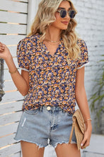 Load image into Gallery viewer, Floral Notched Neck Blouse (5 Colors Available)
