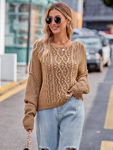 Load image into Gallery viewer, Round Neck Cable-Knit Sweater (Available in 3 Colors)
