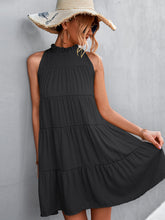 Load image into Gallery viewer, Tie Back Mock Neck Tiered Dress (3 Colors Available)
