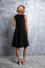 Load image into Gallery viewer, Sleeveless Round Neck Tiered Dress (5 Colors Available)
