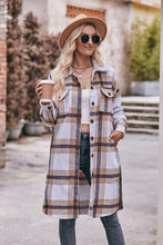 Load image into Gallery viewer, Plaid Dropped Shoulder Longline Jacket (Available in 3 Colors)
