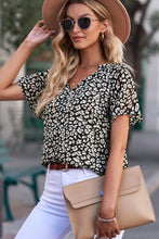 Load image into Gallery viewer, Floral Notched Neck Flutter Sleeve Blouse (Available in Different Colors)
