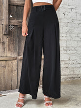 Load image into Gallery viewer, Ruched High Waist Wide Leg Pants
