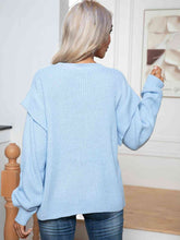 Load image into Gallery viewer, Dropped Shoulder Long Sleeve Sweater
