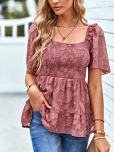 Load image into Gallery viewer, Smocked Square Neck Babydoll Blouse (Available in 4 Colors)
