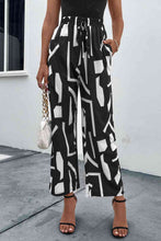 Load image into Gallery viewer, Printed Straight Leg Pants with Pockets
