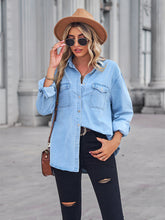 Load image into Gallery viewer, Long Sleeve Denim Shirt Jacket (2 Colors Available)
