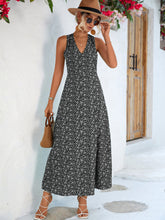 Load image into Gallery viewer, Printed Open Back Sleeveless Maxi Dress (Available in Black and Green)
