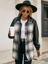 Load image into Gallery viewer, Plaid Button Down Raglan Sleeve Jacket

