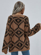 Load image into Gallery viewer, Geometric Print Chunky Knit Sweater
