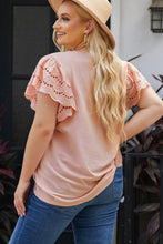 Load image into Gallery viewer, Plus Size Butterfly Sleeve Round Neck Top (Available in 2 Colors)
