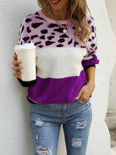 Load image into Gallery viewer, Color Block Round Neck Sweater (4 Styles Available)
