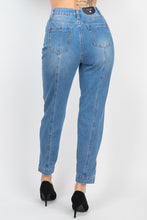 Load image into Gallery viewer, Cuffed-button Mom Jeans
