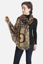 Load image into Gallery viewer, Fashion Feather Print Skinny Scarf
