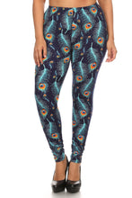Load image into Gallery viewer, Plus Size Print, Full Length Leggings In A Slim Fitting Style With A Banded High Waist
