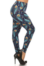 Load image into Gallery viewer, Plus Size Print, Full Length Leggings In A Slim Fitting Style With A Banded High Waist
