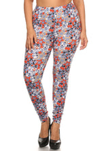 Load image into Gallery viewer, Plus Size Star Print, Full Length Leggings In A Slim Fitting Style With A Banded High Waist

