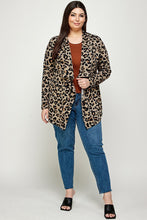 Load image into Gallery viewer, Plus Size, Animal Leopard Printed Knit Cardigan
