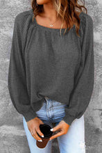 Load image into Gallery viewer, Square Neck Waffle-Knit Top (Available in Numerous Colors)
