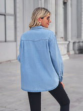 Load image into Gallery viewer, Long Sleeve Denim Shirt Jacket (2 Colors Available)
