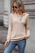 Load image into Gallery viewer, Decorative Button Long Sleeve Top
