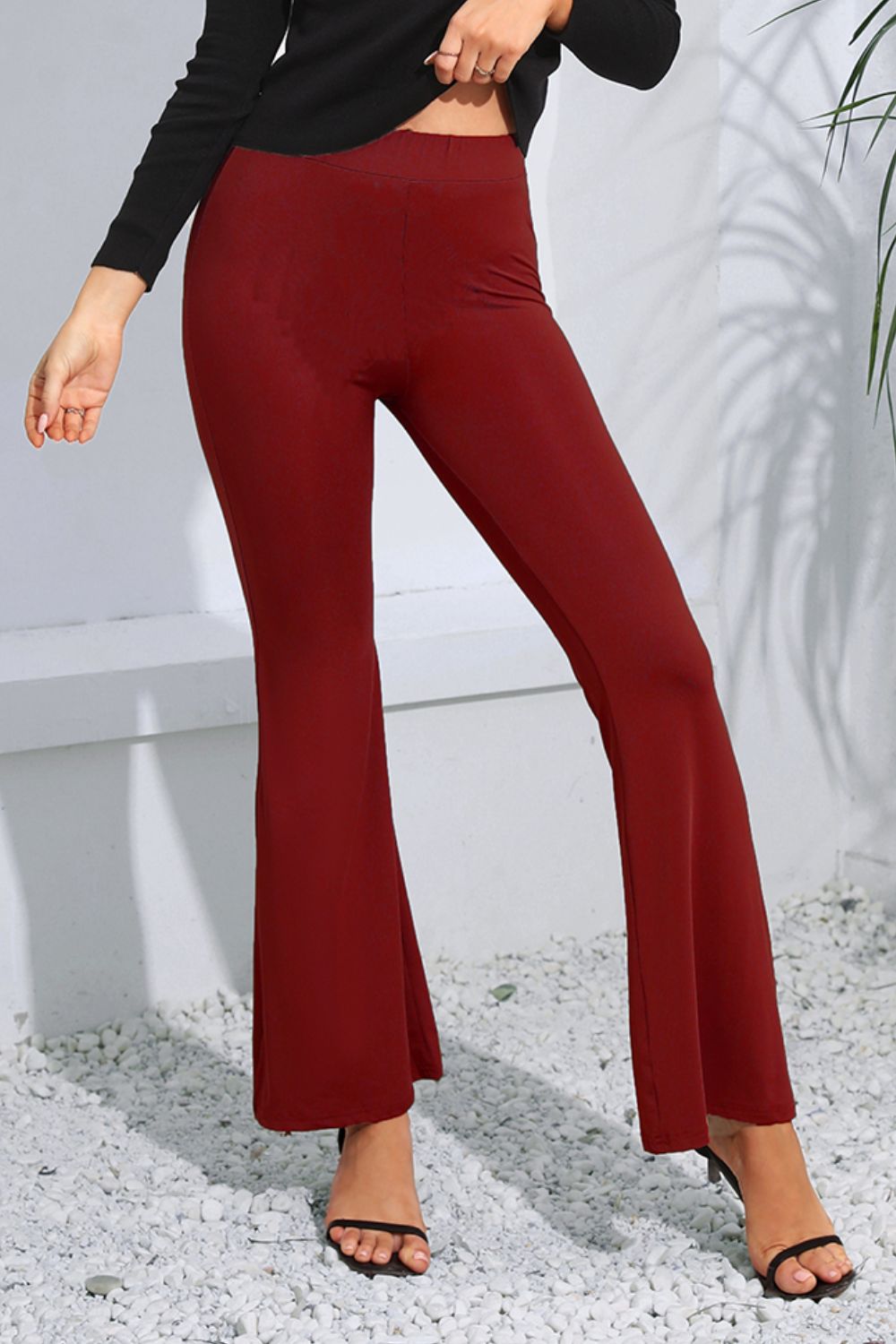 High Waist Long Flare Pants (Available in 4 Colors)