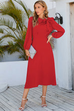 Load image into Gallery viewer, Twisted Long Sleeve Midi Dress (Available in 5 Colors)
