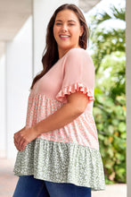 Load image into Gallery viewer, Plus Size Leopard Tiered Blouse
