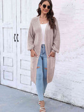 Load image into Gallery viewer, Open Front Longline Cardigan with Pockets (Available in 6 Colors)
