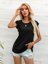 Load image into Gallery viewer, Round Neck Butterfly Sleeve Top  (Numerous Styles/Colors Available)
