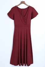Load image into Gallery viewer, Flutter Sleeve Surplice Midi Dress
