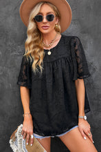 Load image into Gallery viewer, Round Neck Puff Sleeve Blouse  (Available in Multiple Colors)
