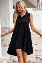 Load image into Gallery viewer, Button Down Collared Sleeveless Dress (4 Colors Available)
