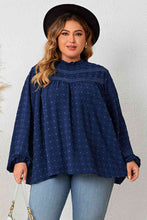 Load image into Gallery viewer, Plus Size Mock Neck Balloon Sleeve Blouse
